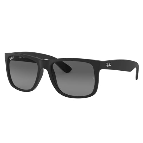 Ray-Ban Justin Original RB 4165 622 / T3 55mm Gummi schwarz/grau polarisierender Farbverlauf Gummirahmen Schwarz Grau Farbverlauf Polarisator Gummirahmen Schwarz Grau Farbverlauf Polarisator 55, von Ray-Ban