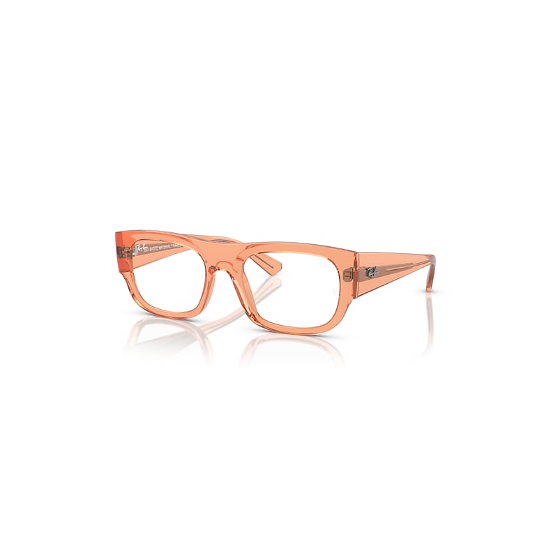 Ray-Ban Kristin Optics Bio-based  Transparent Orange Fassung Klar Glas Polarisiert 52-20 von Ray-Ban