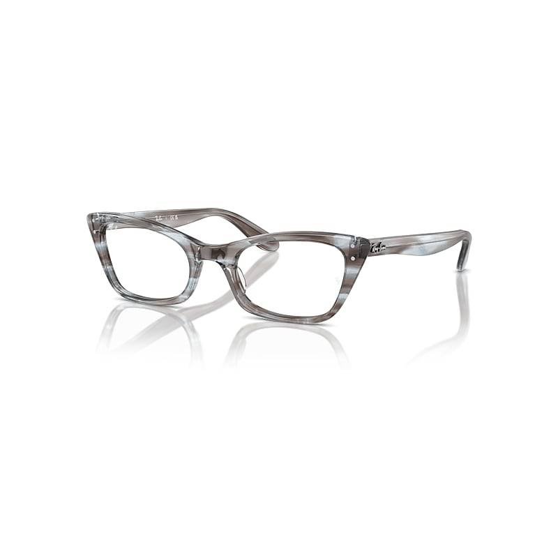 Ray-Ban Lady Burbank Optics  Blau Gestreift Fassung Klar Glas Polarisiert 49-20 von Ray-Ban