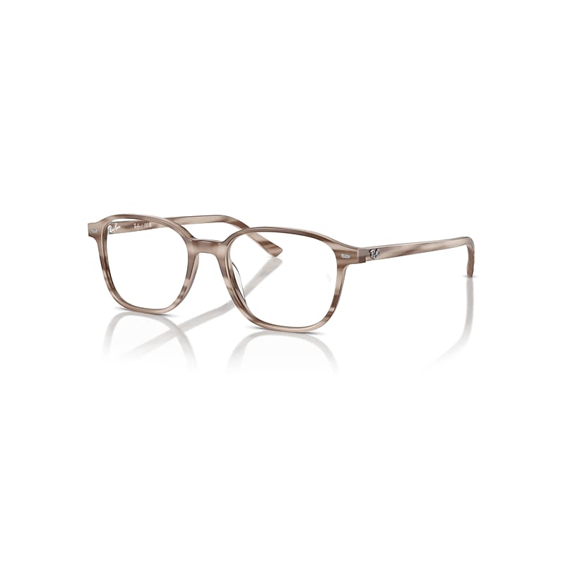 Ray-Ban Leonard Optics  Beige Gestreift Fassung Klar Glas Polarisiert 51-17 von Ray-Ban