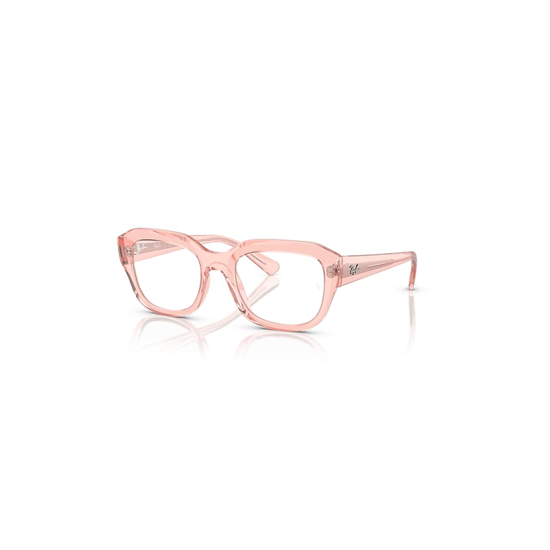 Ray-Ban Leonid Optics Bio-based  Pink Transparent Fassung Demo Gläser Glas Polarisiert 52-20 von Ray-Ban