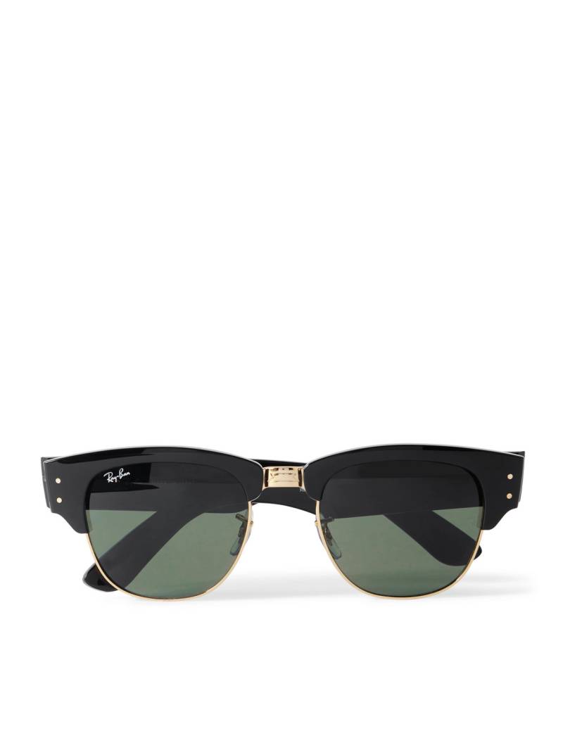 Ray-Ban - Mega Clubmaster D-Frame Gold-Tone and Acetate Sunglasses - Men - Black von Ray-Ban