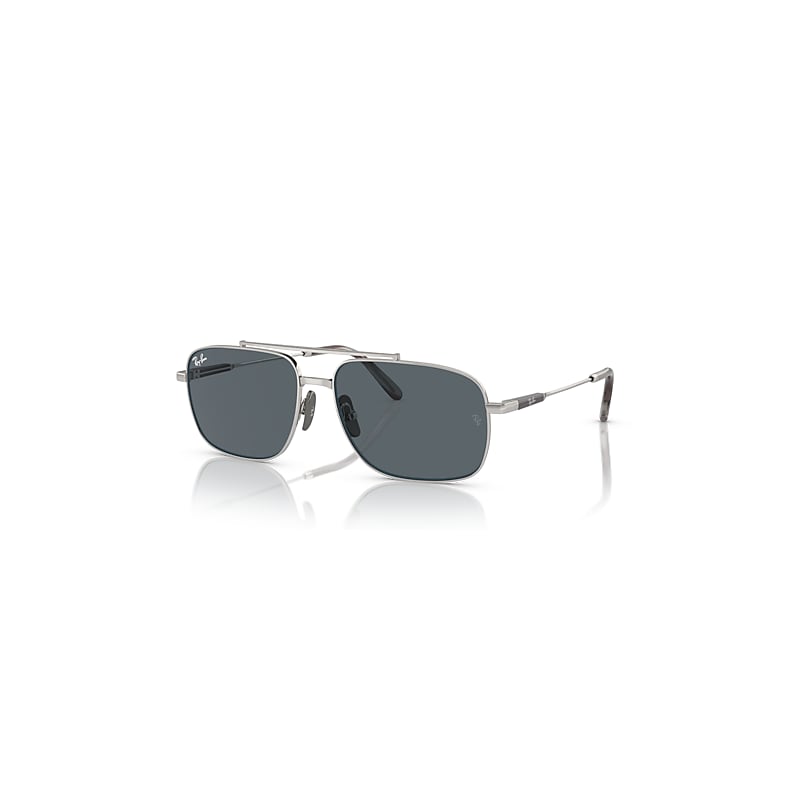 Ray-Ban Michael Titanium Sonnenbrillen Silber Fassung Blau Glas 59-15 von Ray-Ban