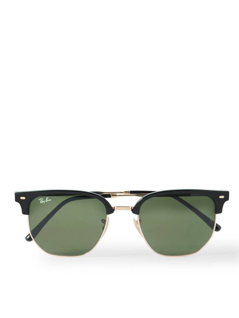 Ray-Ban - New Clubmaster D-Frame Acetate and Gold-Tone Sunglasses - Men - Black von Ray-Ban