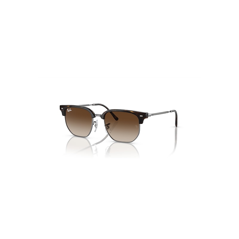 Ray-Ban New Clubmaster Kids Sonnenbrillen Gunmetal Fassung Braun Glas 47-17 von Ray-Ban