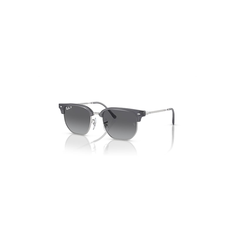 Ray-Ban New Clubmaster Kids Sonnenbrillen Silber Fassung Grau Glas Polarisiert 47-17 von Ray-Ban