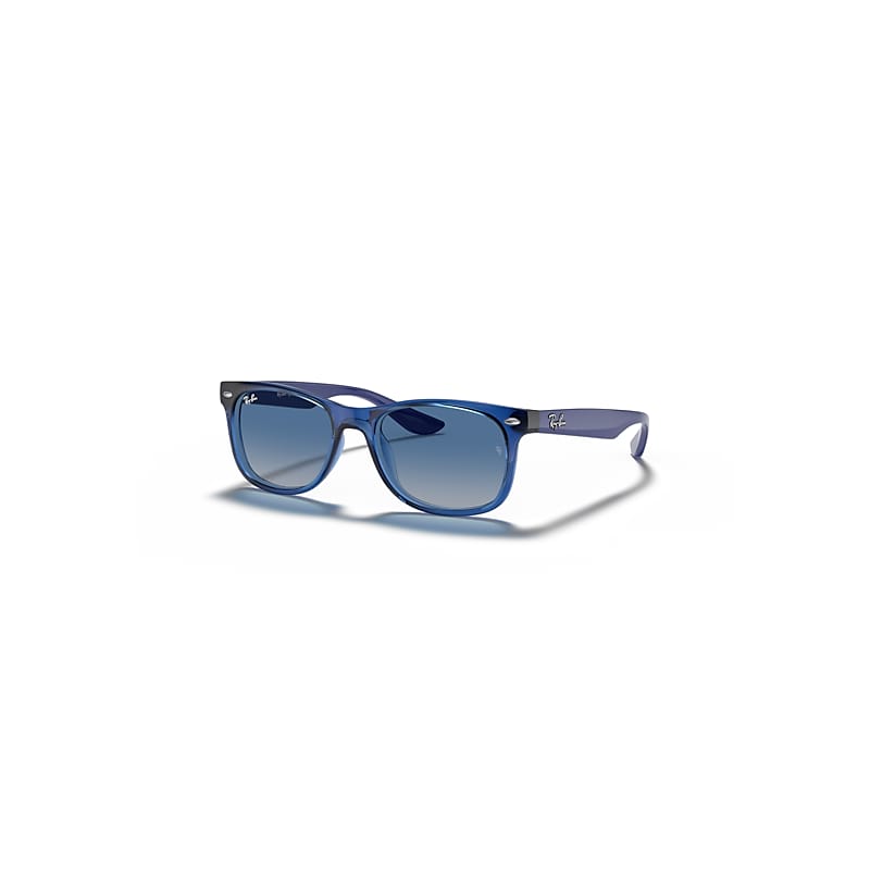 Ray-Ban New Wayfarer Kids Sonnenbrillen Blau Fassung Grau Glas 48-16 von Ray-Ban