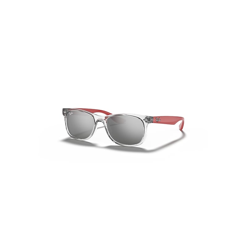 Ray-Ban New Wayfarer Kids Sonnenbrillen Rot Fassung Grey Glas 48-16 von Ray-Ban