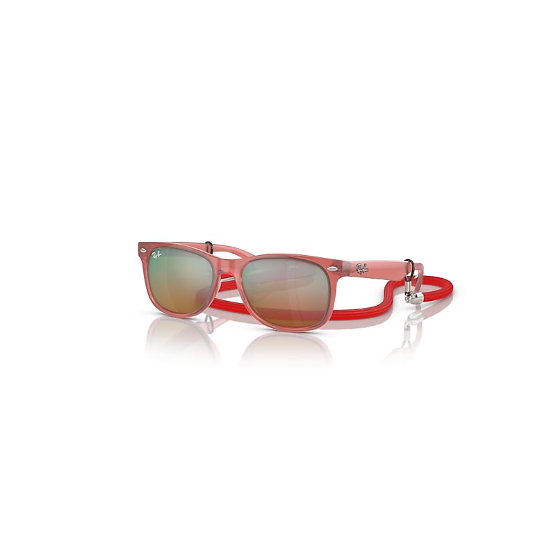 Ray-Ban New Wayfarer Kids Summer Capsule Sonnenbrillen Opalrot Fassung Orange Glas 47-15 von Ray-Ban