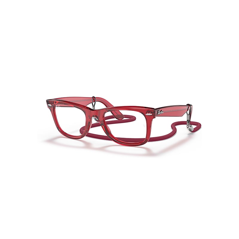 Ray-Ban Original Wayfarer Colorblock Transitions® Sonnenbrillen Rot Transparent Fassung Klar Glas 50-22 von Ray-Ban