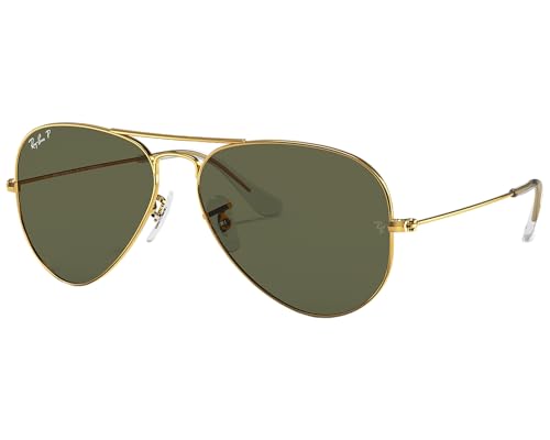 Ray-Ban Pilot Aviator Original mit Care-Kit (Gold | Green Polarized, Large 58) von Ray-Ban
