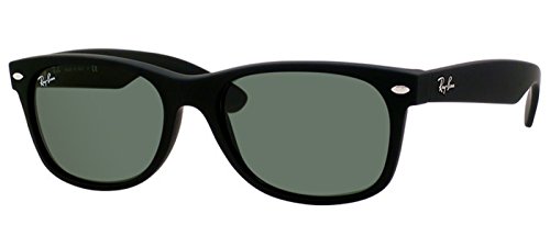 Ray-Ban RB2132 Sonnenbrille New Wayfarer Gr. 55 mm, Grüne Linse von Ray-Ban