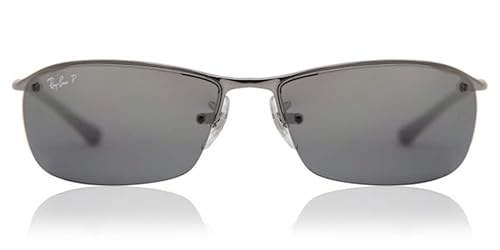 Ray Ban RB3183 Top Bar Polarisierte 004/82 Herren-Sonnenbrille, grau, 63 von Ray-Ban