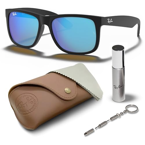 Ray-Ban RB4165 Justin Flash, BRILLEN-SET | Exklusiv-Etui und Care-Kit | Matte Rubber Black/Blue Mirror Ray-Ban RB4165 Justin Flash, BRILLEN-SET | Exklusiv-Etui und Care-Kit | Matte Rubber Black/Blue Mirror von Ray-Ban