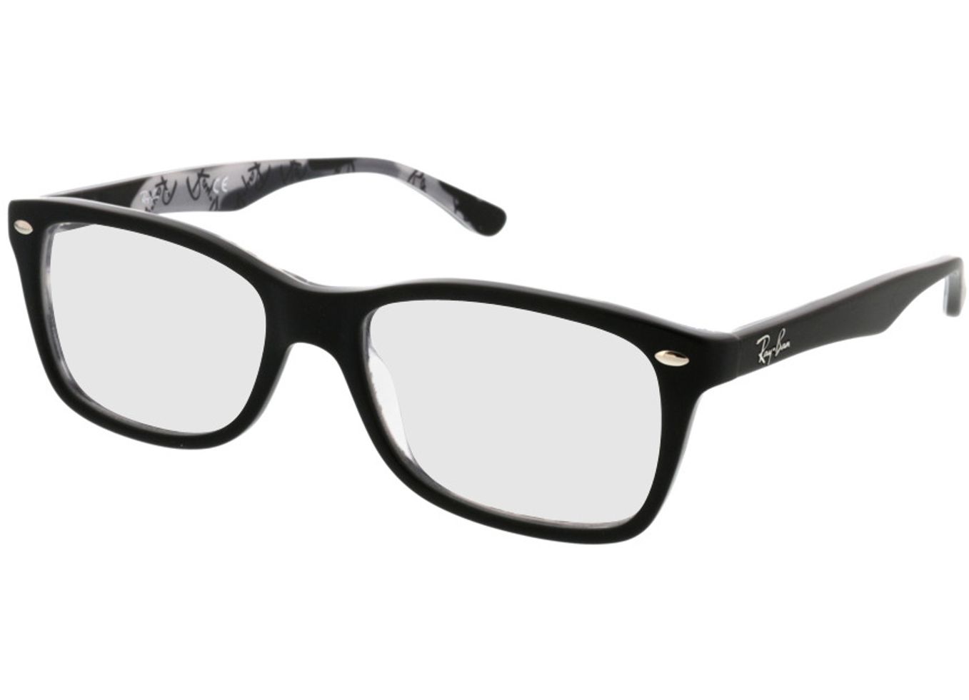 Ray-Ban RX5228 5405 53-17 Brillengestell inkl. Gläser, Damen, Vollrand, Rechteckig von Ray-Ban