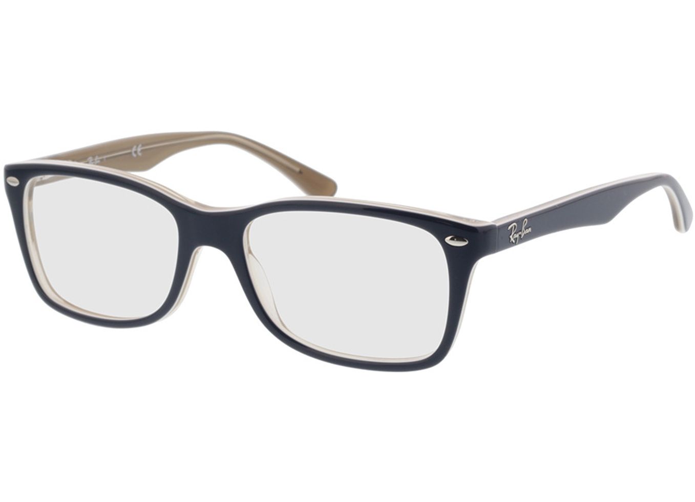 Ray-Ban RX5228 8119 53-17 Brillengestell inkl. Gläser, Damen/Herren, Vollrand, Rechteckig von Ray-Ban