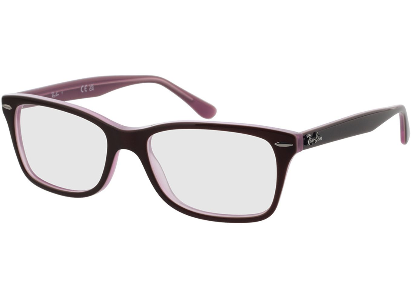 Ray-Ban RX5428 2126 53-17 Brillengestell inkl. Gläser, Damen/Herren, Vollrand, Rechteckig von Ray-Ban