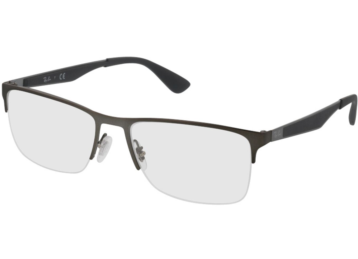 Ray-Ban RX6335 2855 54-17 Brillengestell inkl. Gläser, Herren, Halbrand, browline von Ray-Ban