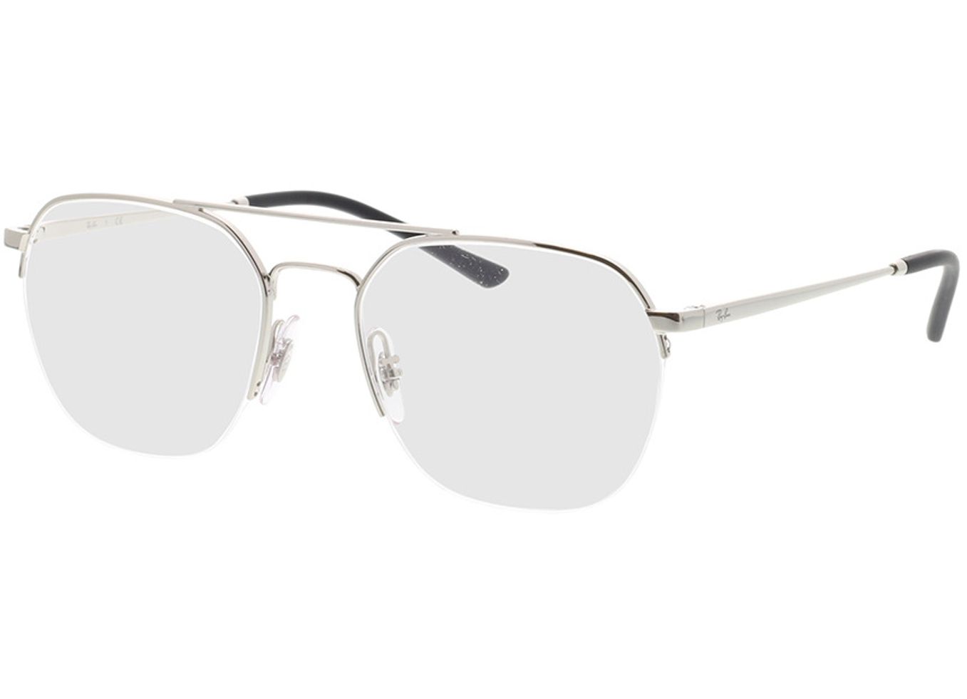 Ray-Ban RX6444 2501 51-18 Brillengestell inkl. Gläser, Damen/Herren, Halbrand, Pilot von Ray-Ban