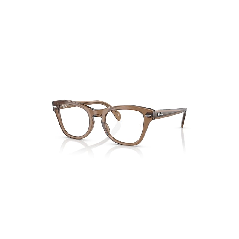 Ray-Ban Rb0707 Optics  Hellbraun Transparent Fassung Klar Glas Polarisiert 50-21 von Ray-Ban