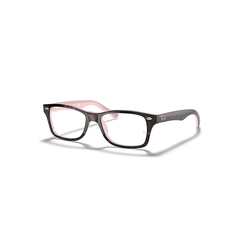 Ray-Ban Rb1531 Optics Kids  Havana Auf Opal Rosa Fassung Klar Glas 48-16 von Ray-Ban