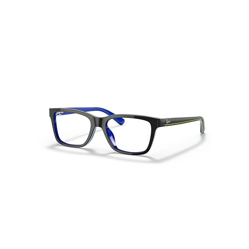 Ray-Ban Rb1536 Optics Kids  Dunkelgrau Auf Blau Fassung Klar Glas Polarisiert 48-16 von Ray-Ban