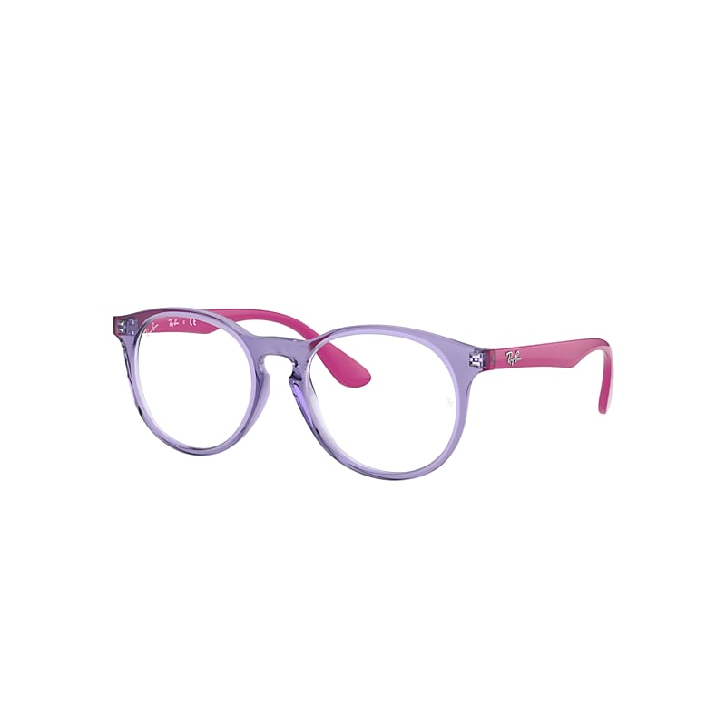 Ray-Ban Rb1554 Optics Kids  Violett Fassung Klar Glas Polarisiert 46-16 von Ray-Ban