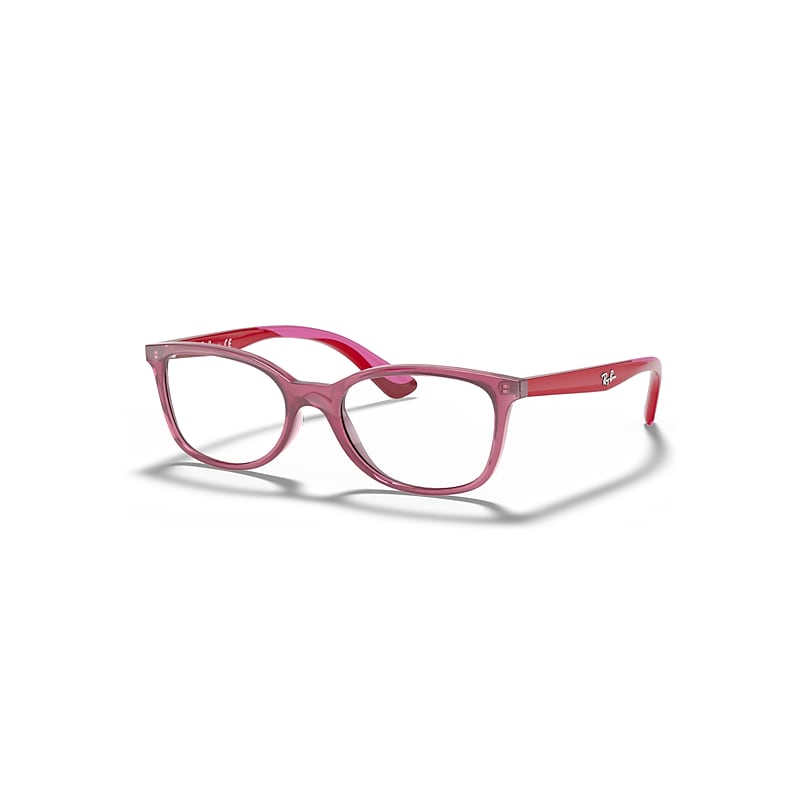 Ray-Ban Rb1586 Optics Kids  Fuchsiarot Fassung Klar Glas Polarisiert 47-16 von Ray-Ban