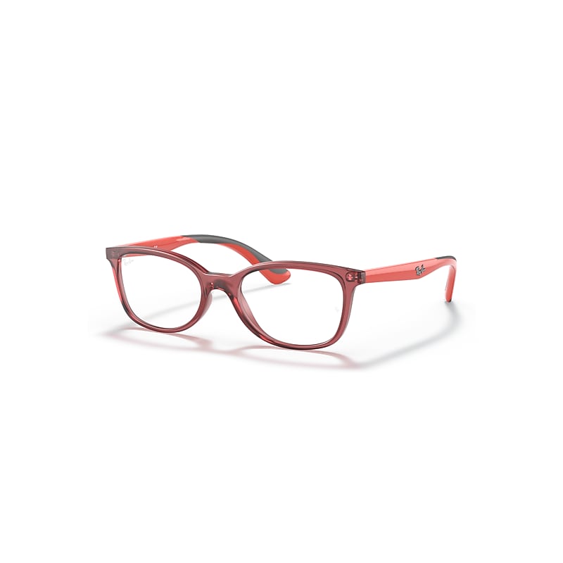 Ray-Ban Rb1586 Optics Kids  Rot Auf Grau Fassung Klar Glas Polarisiert 49-16 von Ray-Ban