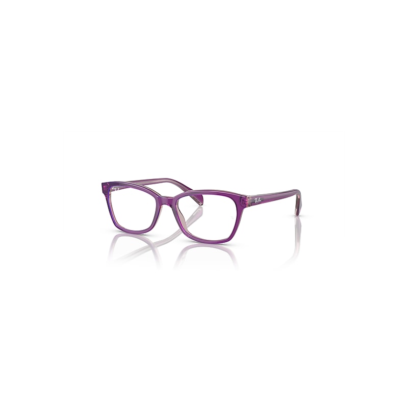 Ray-Ban Rb1591 Optics Kids  Oben Violett & Rosa & Beige Fassung Klar Glas Polarisiert 46-16 von Ray-Ban