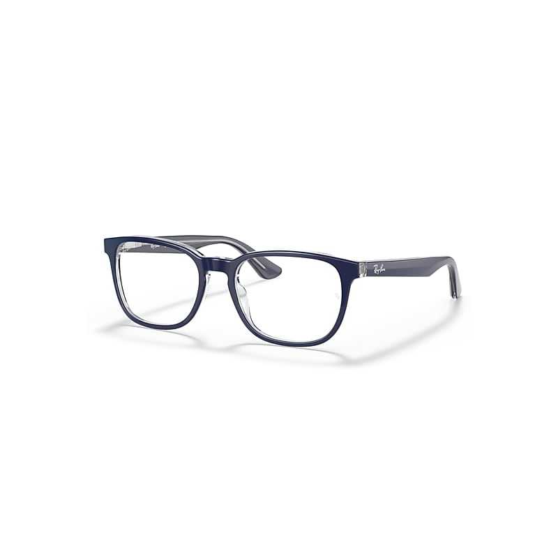 Ray-Ban Rb1592 Optics Kids  Blau Auf Transparent Fassung Klar Glas Polarisiert 48-16 von Ray-Ban