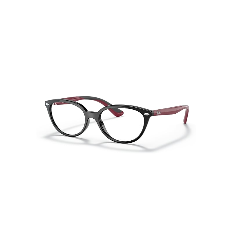 Ray-Ban Rb1612 Optics Kids  Bordeaux Auf Gummi Grau Fassung Klar Glas Polarisiert 46-15 von Ray-Ban