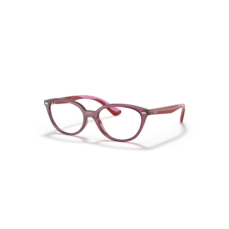 Ray-Ban Rb1612 Optics Kids  Rot Auf Rosa Fassung Klar Glas Polarisiert 48-15 von Ray-Ban