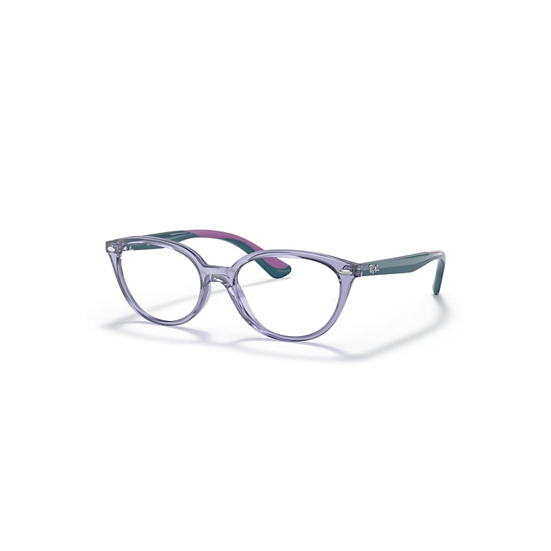 Ray-Ban Rb1612 Optics Kids  Türkis Auf Violett Fassung Klar Glas Polarisiert 46-15 von Ray-Ban