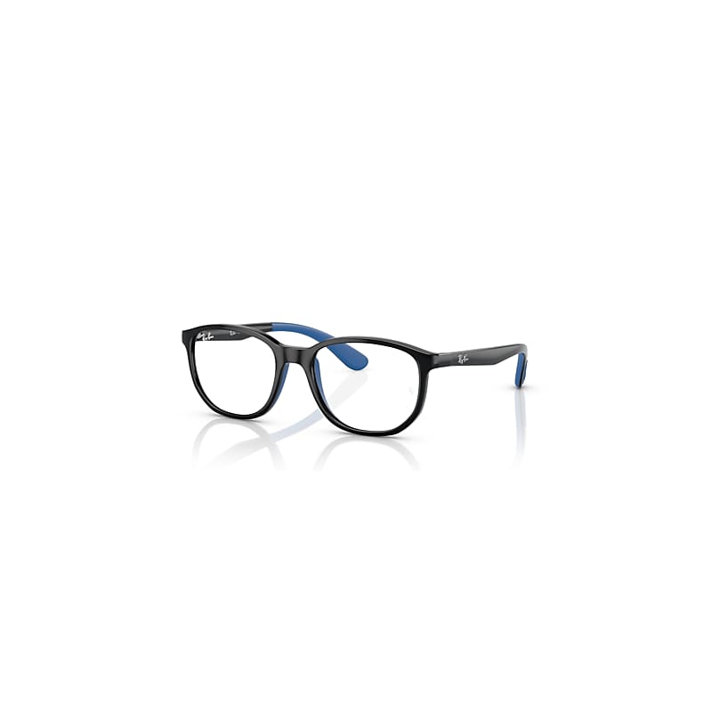 Ray-Ban Rb1619 Optics Kids  Schwarz Auf Blau Fassung Klar Glas Polarisiert 47-16 von Ray-Ban