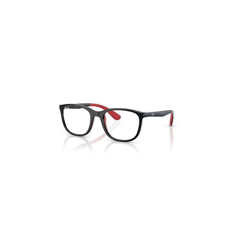 Ray-Ban Rb1620 Optics Kids  Schwarz Auf Rot Fassung Klar Glas Polarisiert 46-17 von Ray-Ban