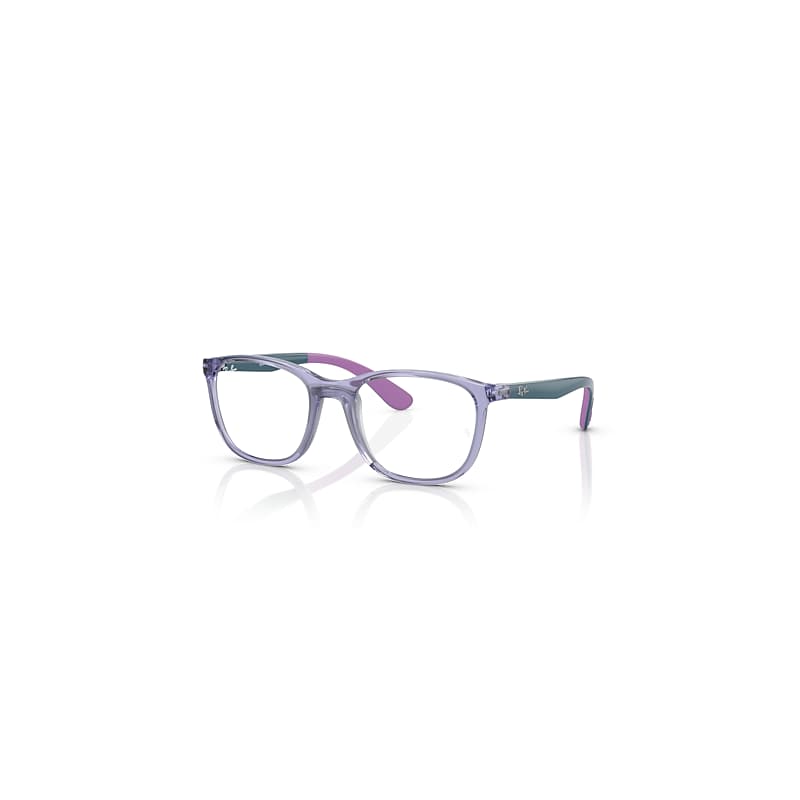 Ray-Ban Rb1620 Optics Kids  Türkis Auf Gummi Violett Fassung Klar Glas Polarisiert 46-17 von Ray-Ban