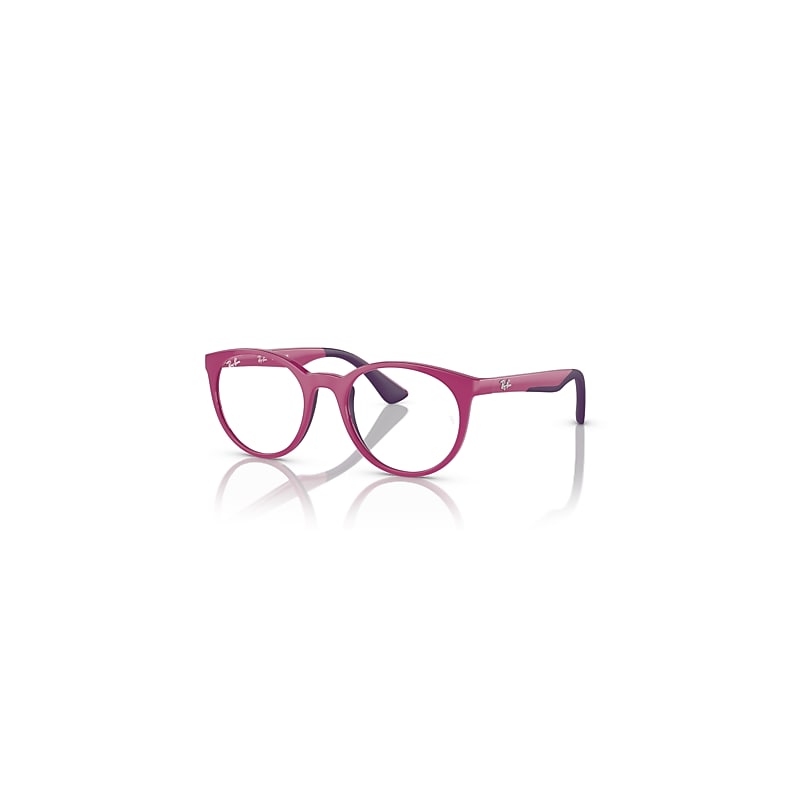 Ray-Ban Rb1628 Optics Kids Bio-based  Fuchsiarot Auf Violett Fassung Klar Glas Polarisiert 46-17 von Ray-Ban