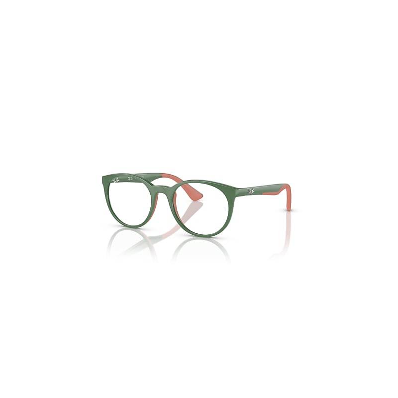 Ray-Ban Rb1628 Optics Kids Bio-based  Grün Auf Rosa Fassung Klar Glas Polarisiert 48-17 von Ray-Ban