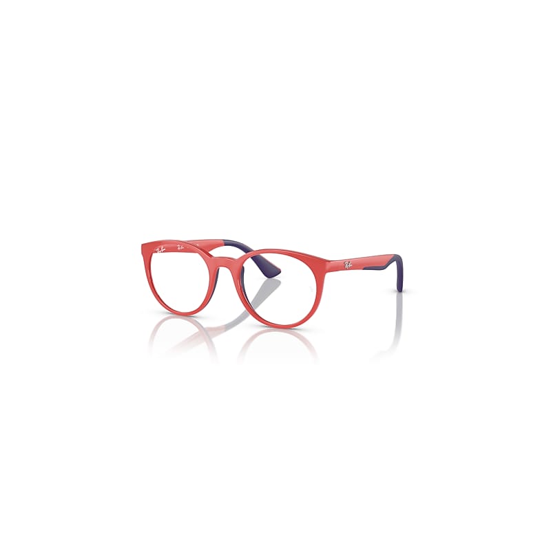 Ray-Ban Rb1628 Optics Kids Bio-based  Rot Auf Blau Fassung Demo Gläser Glas Polarisiert 46-17 von Ray-Ban