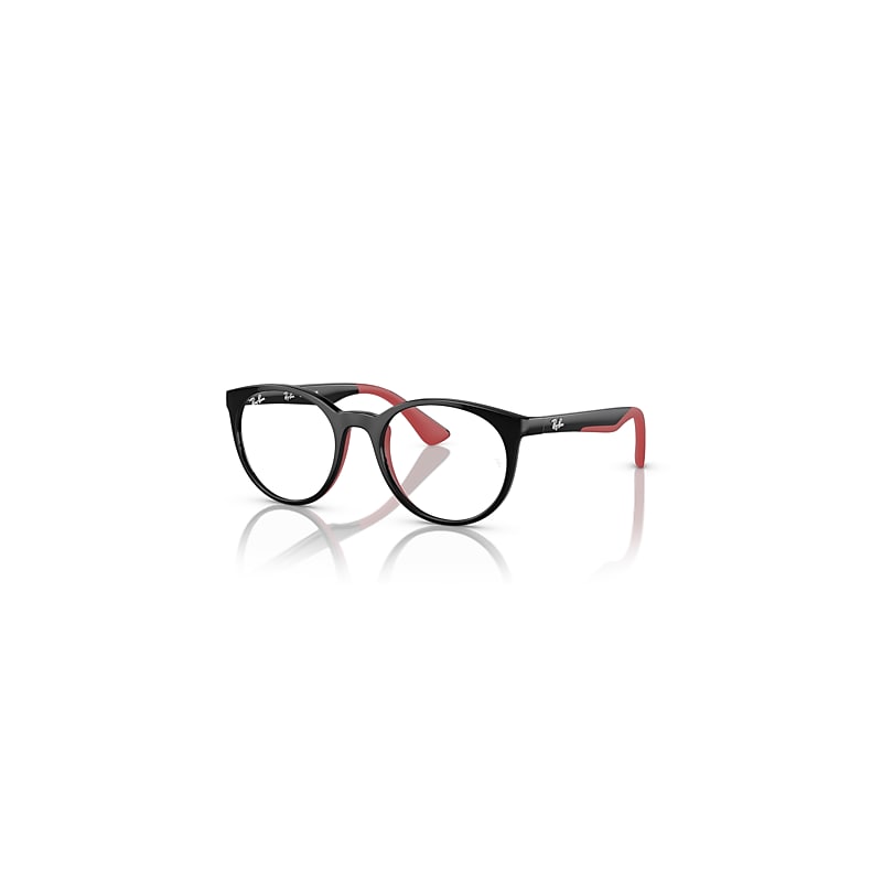 Ray-Ban Rb1628 Optics Kids Bio-based  Schwarz Auf Rot Fassung Demo Gläser Glas Polarisiert 46-17 von Ray-Ban