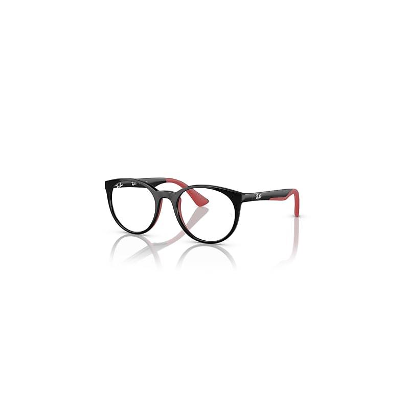 Ray-Ban Rb1628 Optics Kids Bio-based  Schwarz Auf Rot Fassung Demo Gläser Glas Polarisiert 46-17 von Ray-Ban