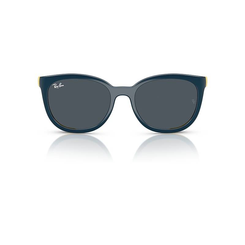 Ray-Ban Rb1631 Clip-on Kids Bio-based  Dunkelblau Auf Kautschuk Gelb Fassung Grau Glas 47-16 von Ray-Ban