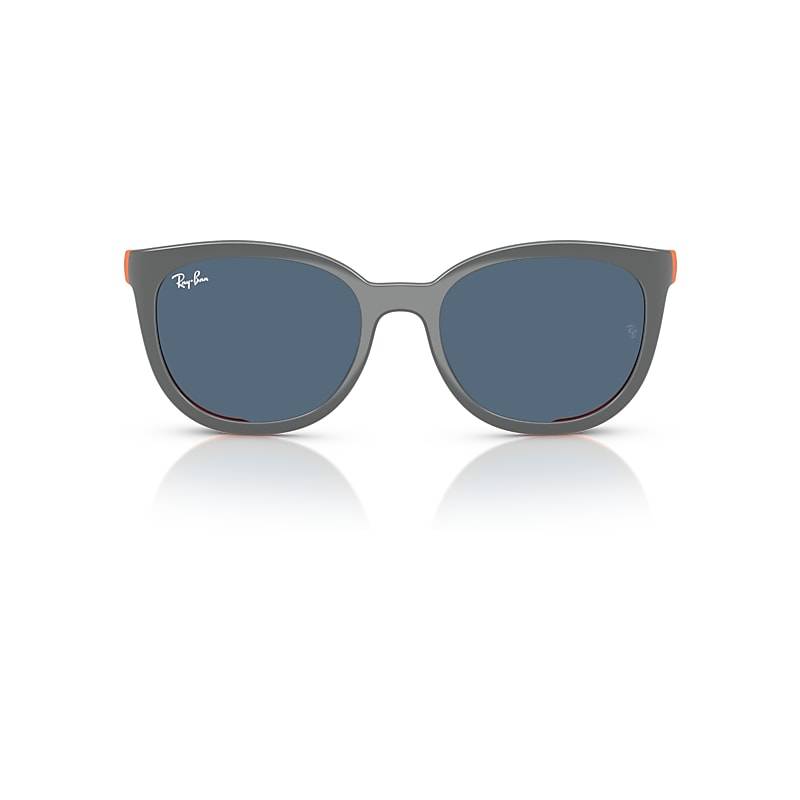 Ray-Ban Rb1631 Clip-on Kids Bio-based  Dunkelgrau Auf Kautschuk Orange Fassung Blau Glas 47-16 von Ray-Ban