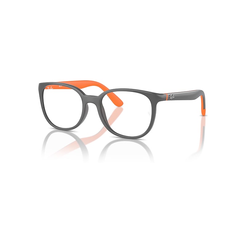 Ray-Ban Rb1631 Optics Kids Bio-based  Dark Grey On Orange Fassung Klar Glas 45-16 von Ray-Ban