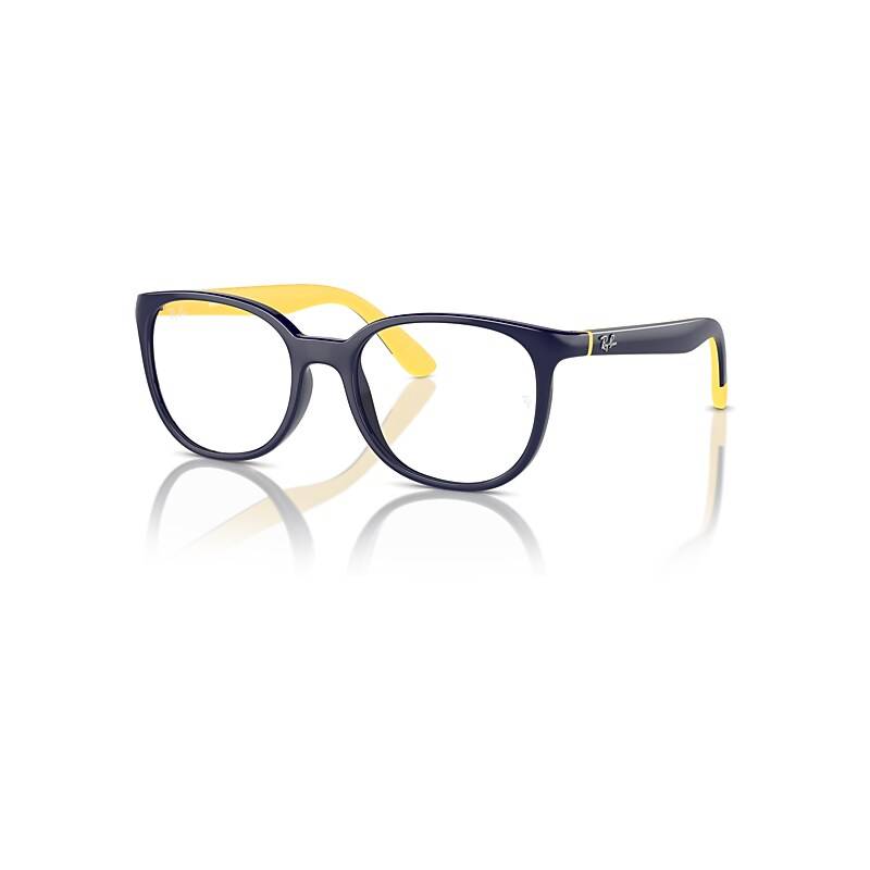 Ray-Ban Rb1631 Optics Kids Bio-based  Dunkelblau Auf Gelb Fassung Klar Glas 47-16 von Ray-Ban