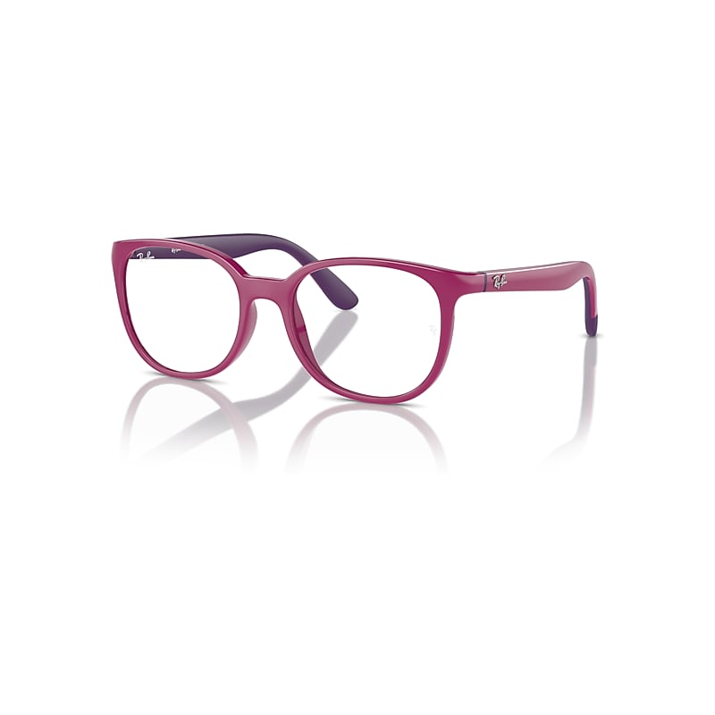 Ray-Ban Rb1631 Optics Kids Bio-based  Fuchsiarot Auf Violett Fassung Klar Glas 45-16 von Ray-Ban