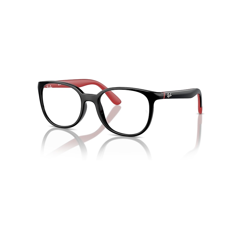 Ray-Ban Rb1631 Optics Kids Bio-based  Schwarz Auf Rot Fassung Klar Glas 45-16 von Ray-Ban