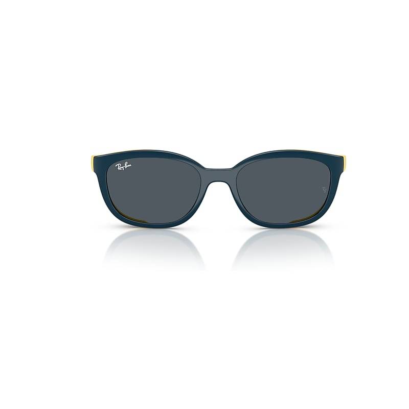 Ray-Ban Rb1632 Clip-on Kids Bio-based  Dunkelblau Auf Kautschuk Gelb Fassung Grau Glas 48-16 von Ray-Ban