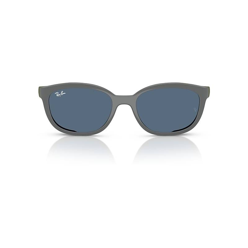Ray-Ban Rb1632 Clip-on Kids Bio-based  Dunkelgrau Auf Kautschuk Grün Fassung Blau Glas 48-16 von Ray-Ban